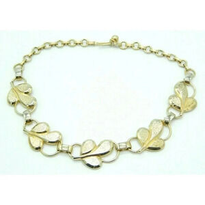 Pcraft Modernist Leaf Textured Gold Tone Choker Ne